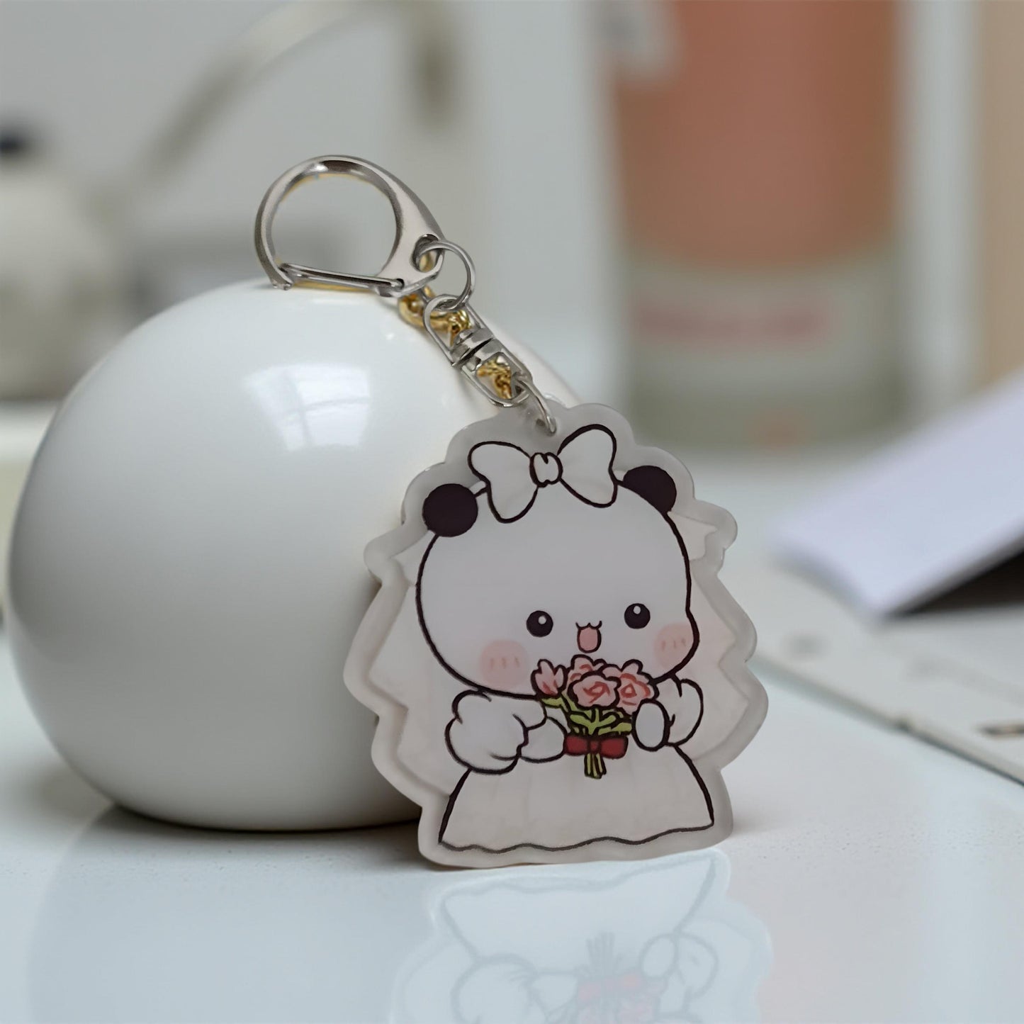 Dudu Bubu - Peach Goma KeyRing