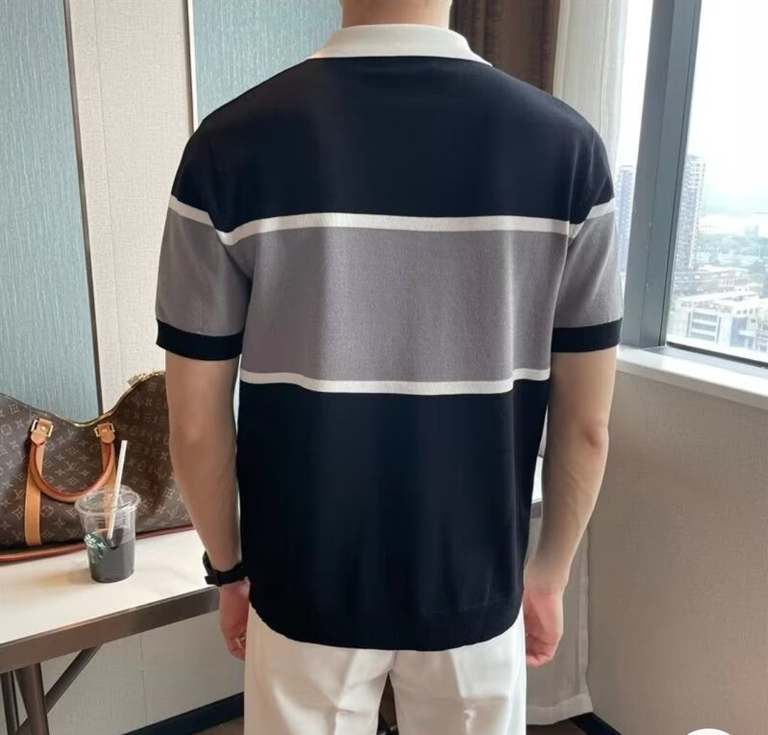 Grey Polo Zip