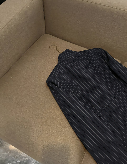 Pintstripe Skirt Suit